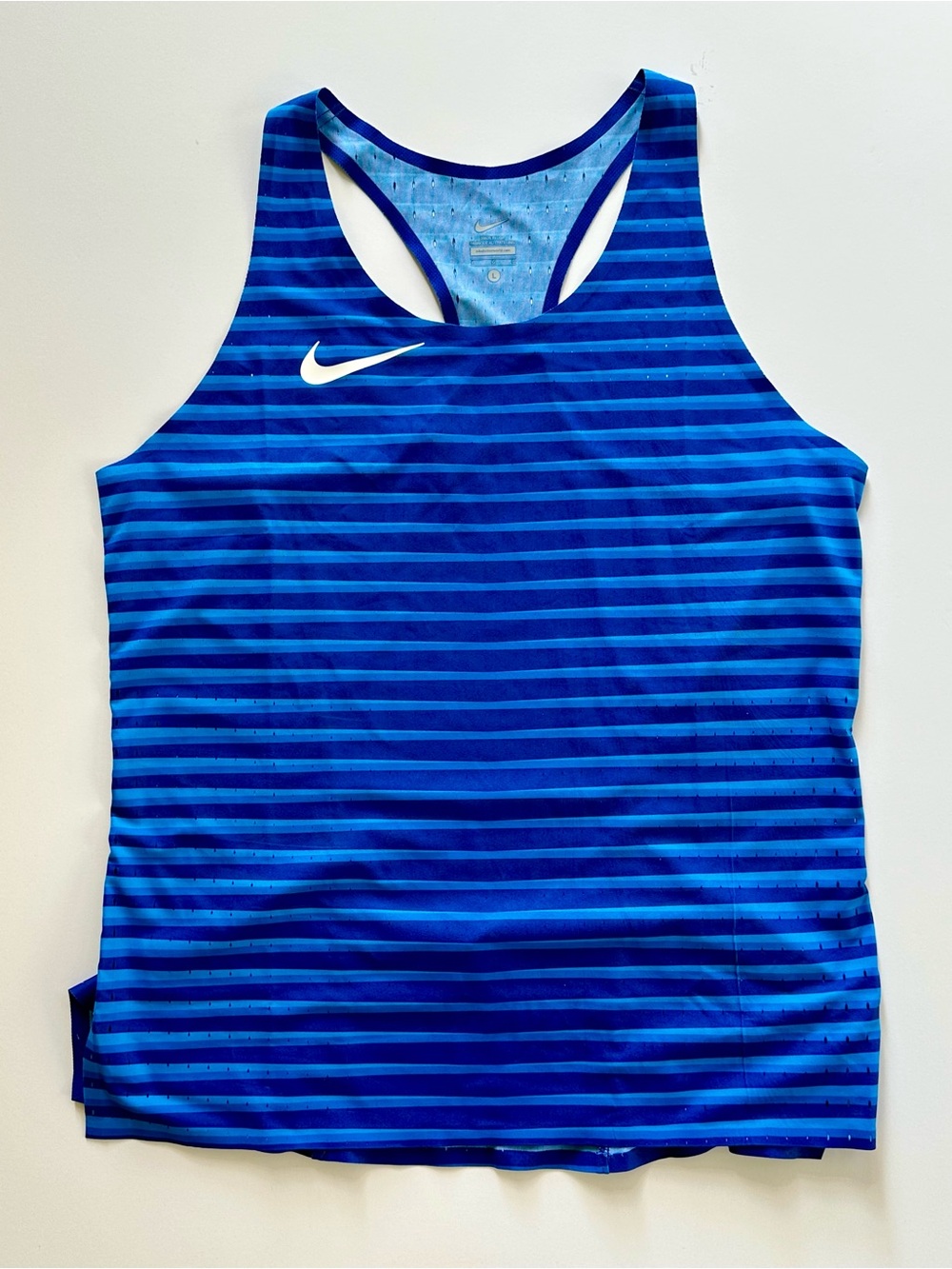 Nike Pro Elite Track Field Running Blue Singlet Tank CU9996 Women’s SLIM FIT LGE